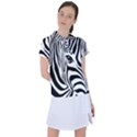 Animal Cute Pattern Art Zebra Women s Polo Tee View1