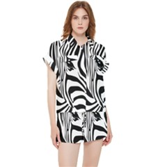 Animal Cute Pattern Art Zebra Chiffon Lounge Set by Amaryn4rt