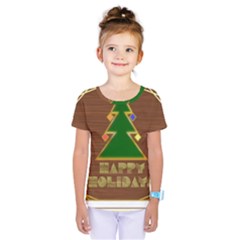 Art Deco Holiday Card Kids  One Piece Tee