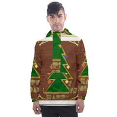 Art Deco Holiday Card Men s Front Pocket Pullover Windbreaker by Amaryn4rt