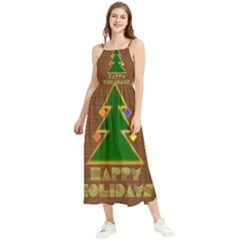 Art Deco Holiday Card Boho Sleeveless Summer Dress