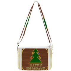 Art Deco Holiday Card Double Gusset Crossbody Bag