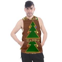 Art Deco Holiday Card Men s Sleeveless Hoodie