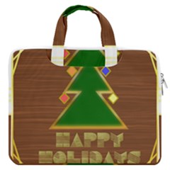 Art Deco Holiday Card Macbook Pro 13  Double Pocket Laptop Bag by Amaryn4rt