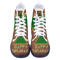 Art Deco Holiday Card Men s High-top Canvas Sneakers