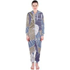 Ackground Leaves Desktop Hooded Jumpsuit (ladies)