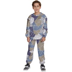 Ackground Leaves Desktop Kids  Sweatshirt Set