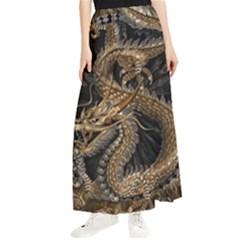 Dragon Pentagram Maxi Chiffon Skirt