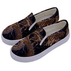 Dragon Pentagram Kids  Canvas Slip Ons by Amaryn4rt