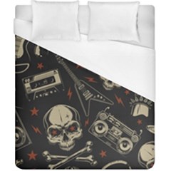 Grunge Seamless Pattern With Skulls Duvet Cover (california King Size) by Amaryn4rt