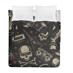 Grunge Seamless Pattern With Skulls Duvet Cover Double Side (full/ Double Size) by Amaryn4rt