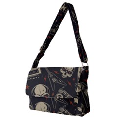 Grunge Seamless Pattern With Skulls Full Print Messenger Bag (s) by Amaryn4rt