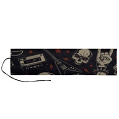 Grunge Seamless Pattern With Skulls Roll Up Canvas Pencil Holder (l) by Amaryn4rt