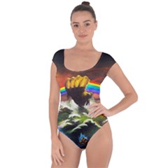 Rainbow Color Short Sleeve Leotard  by uniart180623