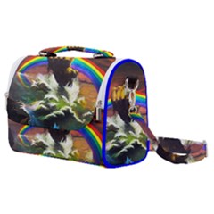 Rainbow Color Satchel Shoulder Bag