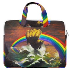 Rainbow Color Macbook Pro 16  Double Pocket Laptop Bag  by uniart180623