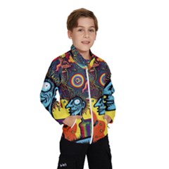 Hippie Rainbow Psychedelic Colorful Kids  Windbreaker by uniart180623