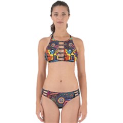 Hippie Rainbow Psychedelic Colorful Perfectly Cut Out Bikini Set by uniart180623