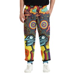 Hippie Rainbow Psychedelic Colorful Men s Elastic Waist Pants by uniart180623