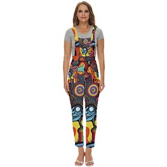 Hippie Rainbow Psychedelic Colorful Women s Pinafore Overalls Jumpsuit by uniart180623