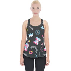 Memphis Design Seamless Pattern Piece Up Tank Top by uniart180623