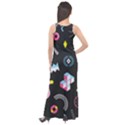 Memphis Design Seamless Pattern Sleeveless Velour Maxi Dress View2