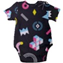 Memphis Design Seamless Pattern Baby Short Sleeve Bodysuit View2