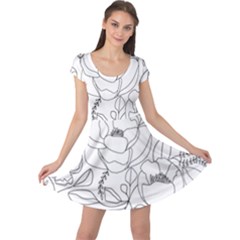 Contemporary-nature-seamless-pattern Cap Sleeve Dress by uniart180623