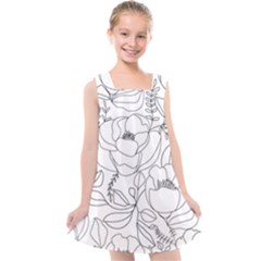 Contemporary-nature-seamless-pattern Kids  Cross Back Dress by uniart180623