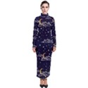 Hand-drawn-scratch-style-night-sky-with-moon-cloud-space-among-stars-seamless-pattern-vector-design- Turtleneck Maxi Dress View1