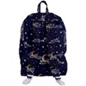 Hand-drawn-scratch-style-night-sky-with-moon-cloud-space-among-stars-seamless-pattern-vector-design- Travelers  Backpack View3