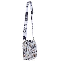 Dog-french-bulldog-seamless-pattern-face-head Shoulder Strap Belt Bag by uniart180623