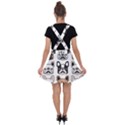 Dog-french-bulldog-seamless-pattern-face-head Velvet Suspender Skater Skirt View2