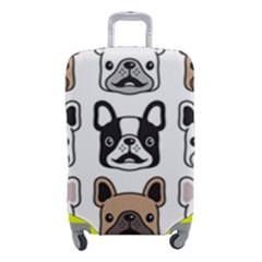 Dog-french-bulldog-seamless-pattern-face-head Luggage Cover (small) by uniart180623