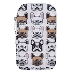 Dog-french-bulldog-seamless-pattern-face-head Waist Pouch (large) by uniart180623