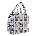 Dog-french-bulldog-seamless-pattern-face-head Boxy Hand Bag View3