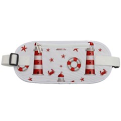 Nautical-seamless-pattern Rounded Waist Pouch by uniart180623