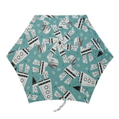 Cute-seamless-pattern-with-rocket-planets-stars Mini Folding Umbrellas by uniart180623