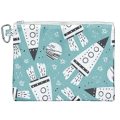 Cute-seamless-pattern-with-rocket-planets-stars Canvas Cosmetic Bag (xxl) by uniart180623