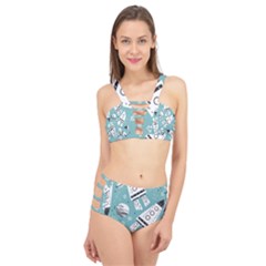 Cute-seamless-pattern-with-rocket-planets-stars Cage Up Bikini Set by uniart180623