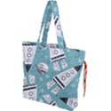 Cute-seamless-pattern-with-rocket-planets-stars Drawstring Tote Bag View1