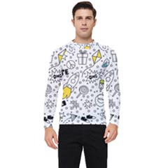 Set-cute-colorful-doodle-hand-drawing Men s Long Sleeve Rash Guard by uniart180623