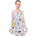 Set-cute-colorful-doodle-hand-drawing Kids  Cross Back Dress View1