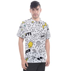 Set-cute-colorful-doodle-hand-drawing Men s Polo Tee by uniart180623