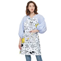 Set-cute-colorful-doodle-hand-drawing Pocket Apron by uniart180623