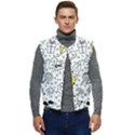 Set-cute-colorful-doodle-hand-drawing Men s Short Button Up Puffer Vest	 View1