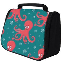 Cute-smiling-red-octopus-swimming-underwater Full Print Travel Pouch (big) by uniart180623