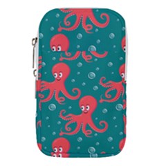 Cute-smiling-red-octopus-swimming-underwater Waist Pouch (large) by uniart180623