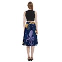 Marine-seamless-pattern-thin-line-memphis-style A-Line Full Circle Midi Skirt With Pocket View4