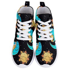 Seamless-pattern-with-sun-moon-children Women s Lightweight High Top Sneakers by uniart180623